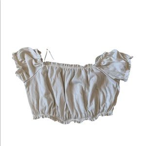 Off white Cropped Off the Shoulder
